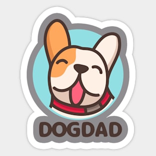 dog dad beautiful art design Sticker